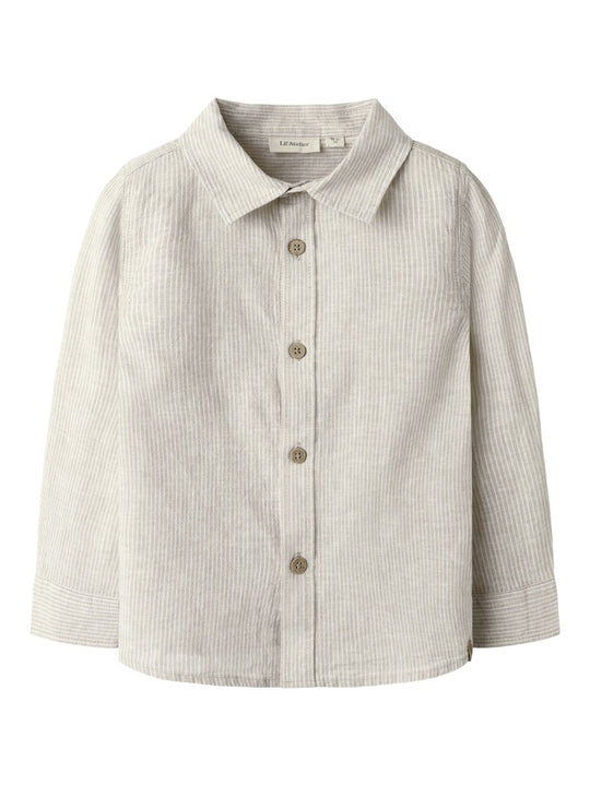 Lil' Atelier Mini JESPER LS SHIRT - Irish Cream | Torgunns Barneklær AS