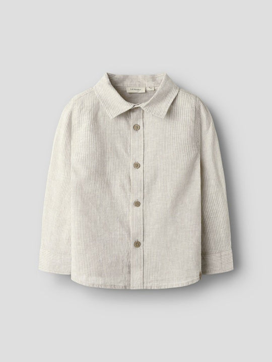 Lil' Atelier Mini JESPER LS SHIRT - Irish Cream | Torgunns Barneklær AS
