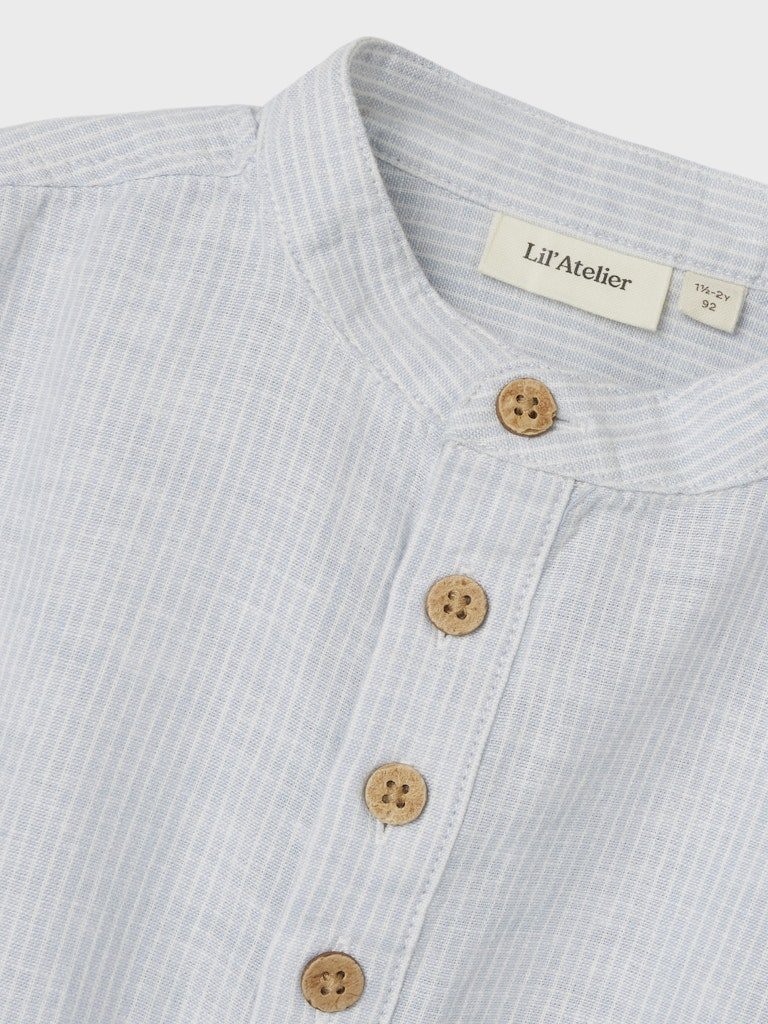Lil' Atelier Mini JESPER SS LOOSE SHIRT - Ancient Water | Torgunns Barneklær AS