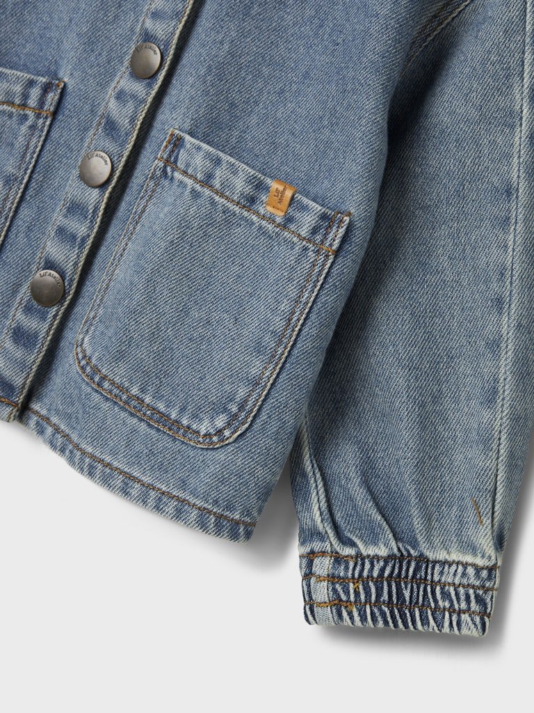 Lil' Atelier Mini KAROLE LS DENIM SHIRT - Medium Blue Denim | Torgunns Barneklær AS