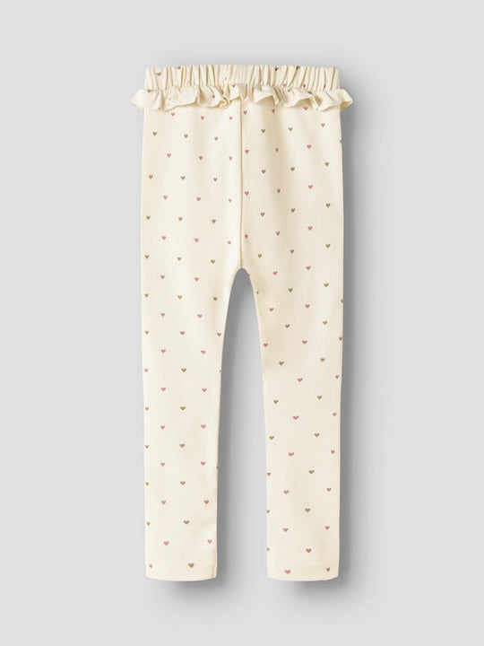 Lil' Atelier Mini LALO TAI SLIM LEGGING - Turtledove | HEART | Torgunns Barneklær AS