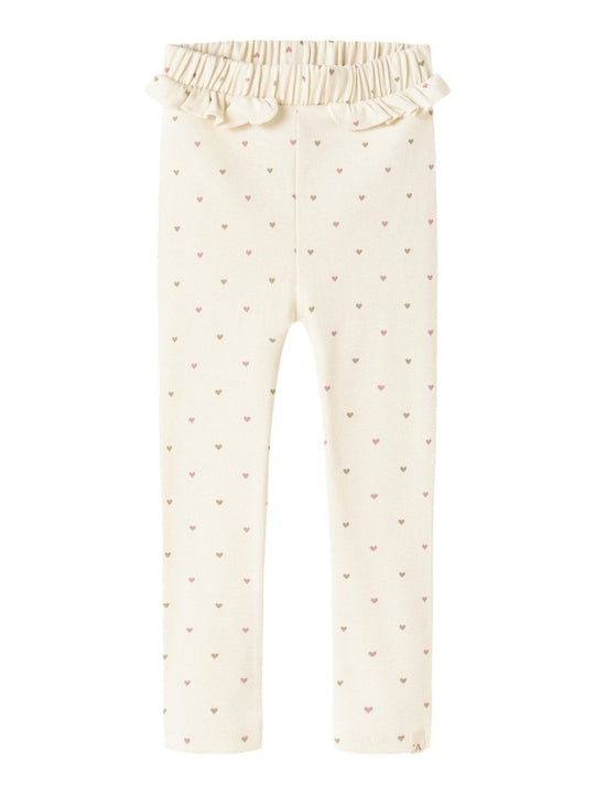 Lil' Atelier Mini LALO TAI SLIM LEGGING - Turtledove | HEART | Torgunns Barneklær AS