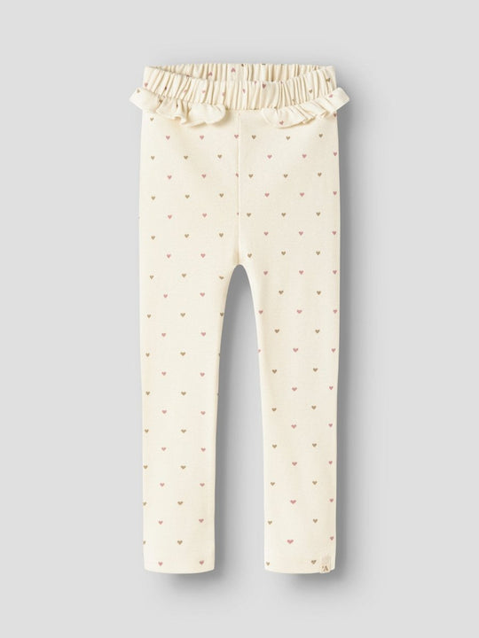 Lil' Atelier Mini LALO TAI SLIM LEGGING - Turtledove | HEART | Torgunns Barneklær AS