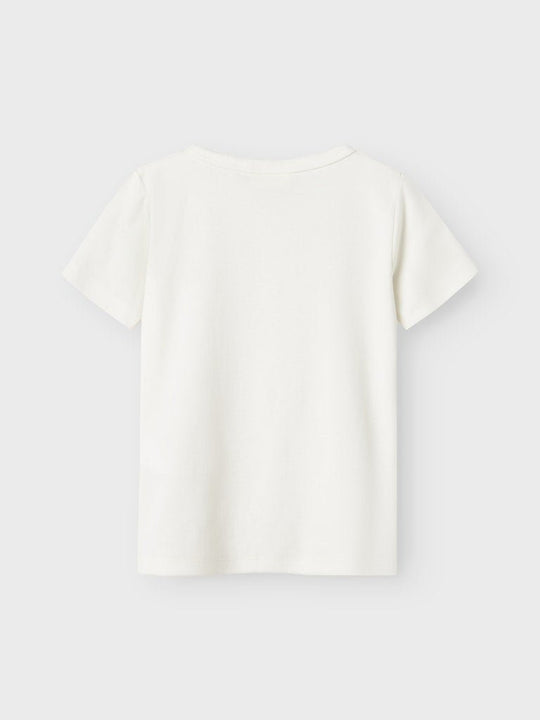 Lil' Atelier Mini LALO TAJ SS SLIM TOP - Coconut Milk | Torgunns Barneklær AS