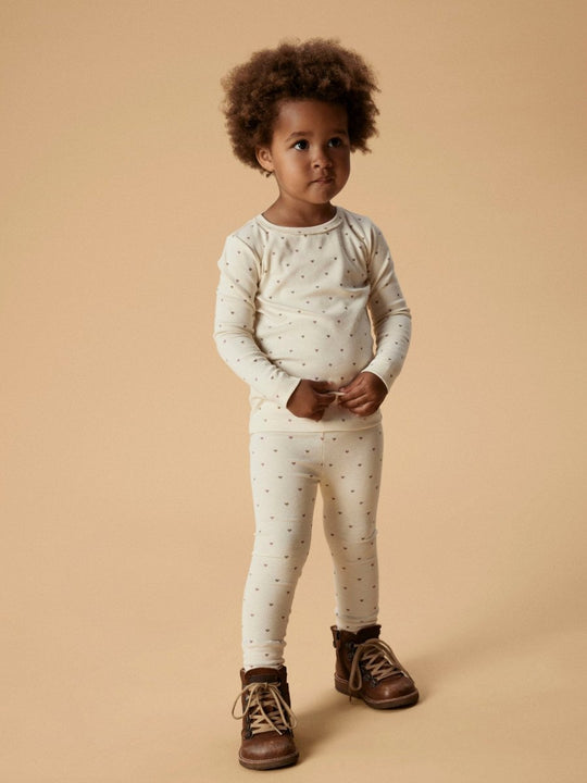 Lil' Atelier Mini LALO TIG LS SLIM TOP - Turtledove | HEART | Torgunns Barneklær AS