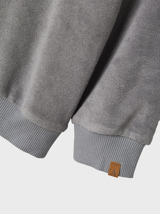 Lil' Atelier Mini LAMIK LS LOOSE SWEAT - Ultimate Grey | Torgunns Barneklær AS