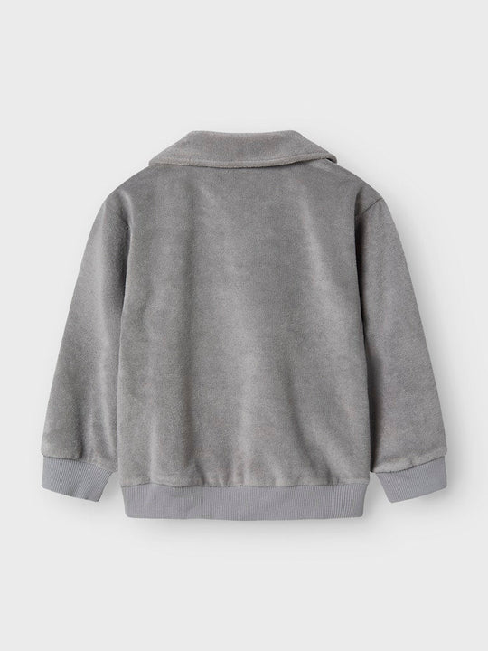 Lil' Atelier Mini LAMIK LS LOOSE SWEAT - Ultimate Grey | Torgunns Barneklær AS