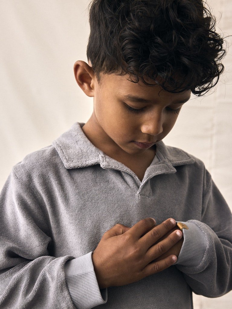 Lil' Atelier Mini LAMIK LS LOOSE SWEAT - Ultimate Grey | Torgunns Barneklær AS