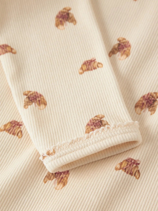 Lil' Atelier Mini LAVO EGI LS SLIM TOP - Turtledove | CROISSANT | Torgunns Barneklær AS