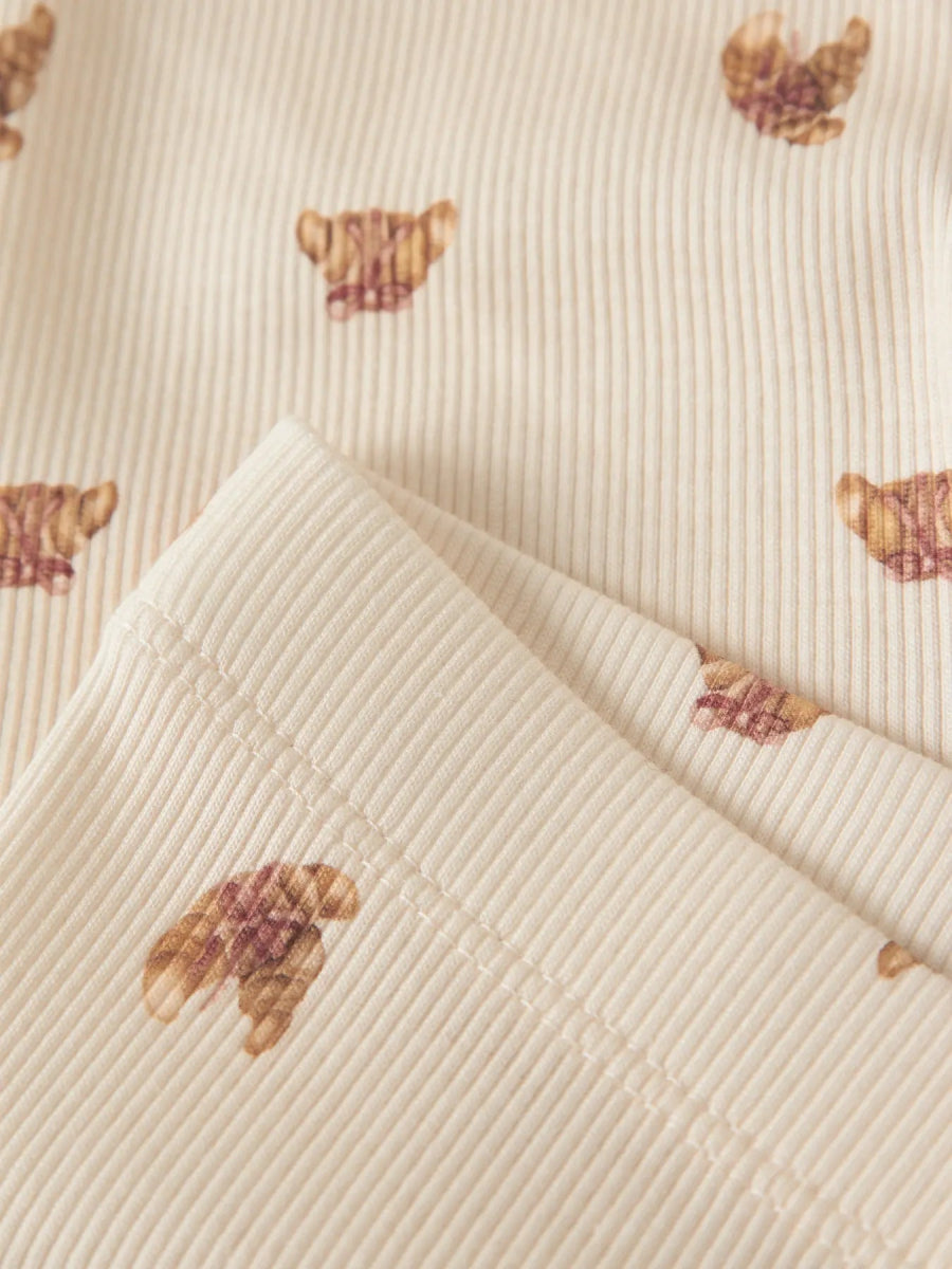 Lil' Atelier Mini LAVO EKI SLIM LEGGING - Turtledove | Croissant | Torgunns Barneklær AS