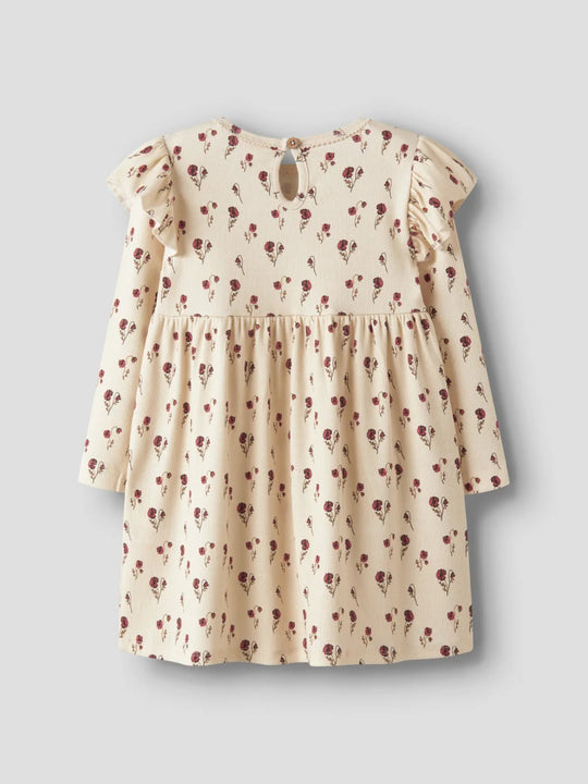 Lil' Atelier Mini LAVO EKK LS DRESS - Turtledove | Torgunns Barneklær AS