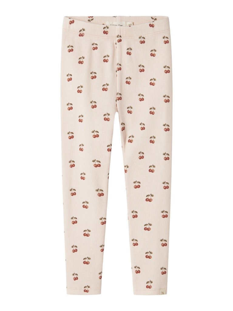 Lil' Atelier Mini LAVO ELF SLIM LEGGING - Silver Peony | CHERRY | Torgunns Barneklær AS