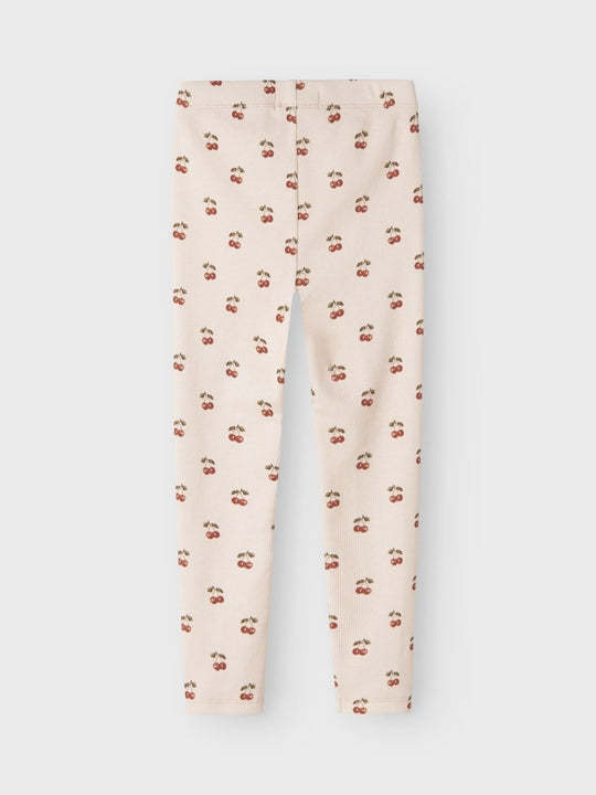 Lil' Atelier Mini LAVO ELF SLIM LEGGING - Silver Peony | CHERRY | Torgunns Barneklær AS