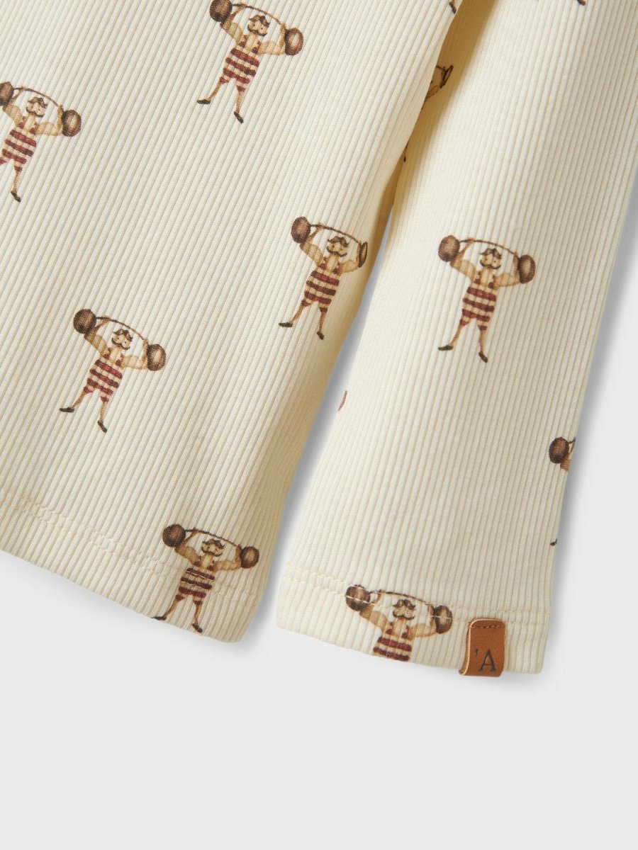 Lil' Atelier Mini LAVO ENK LS SLIM TOP - Turtledove | STRONG MAN | Torgunns Barneklær AS