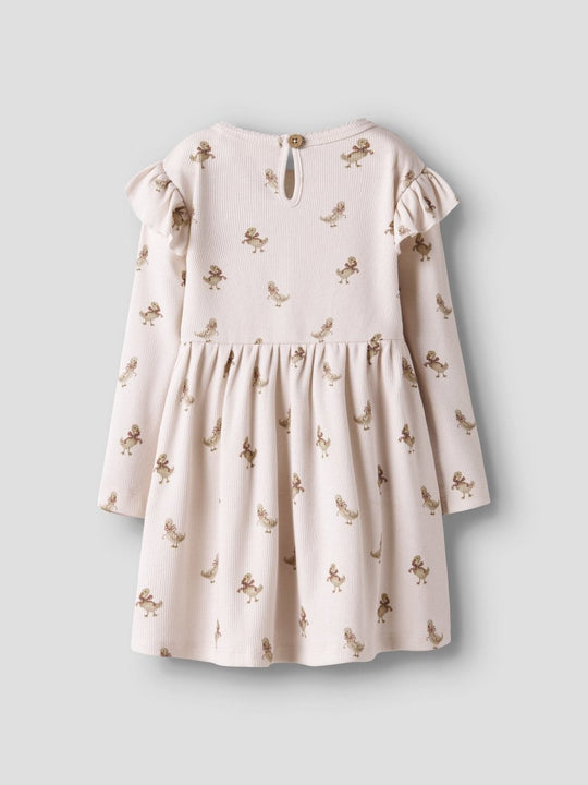 Lil' Atelier Mini LAVO ESK LS DRESS - Almost Mauve | GOOSE | Torgunns Barneklær AS