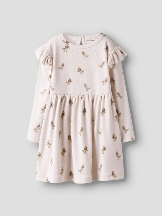 Lil' Atelier Mini LAVO ESK LS DRESS - Almost Mauve | GOOSE | Torgunns Barneklær AS