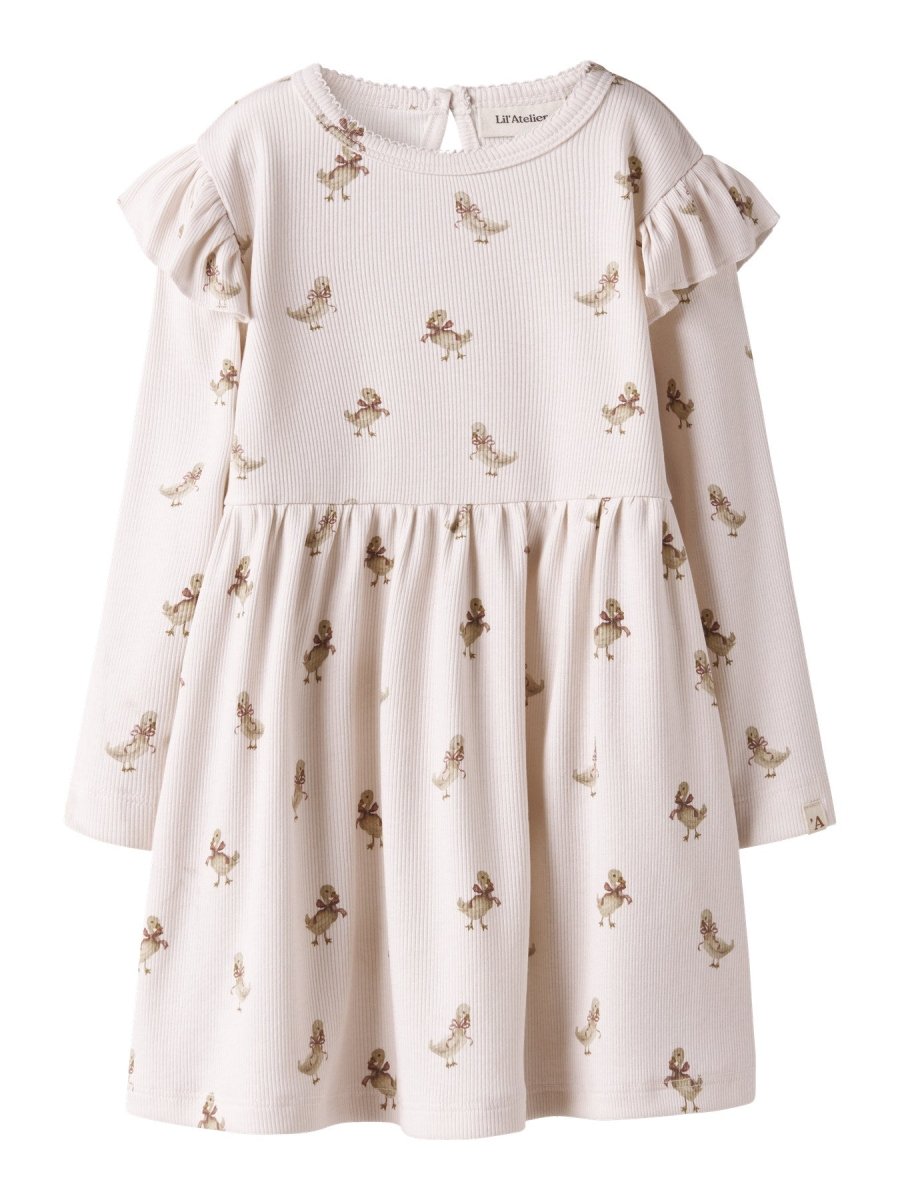 Lil' Atelier Mini LAVO ESK LS DRESS - Almost Mauve | GOOSE | Torgunns Barneklær AS
