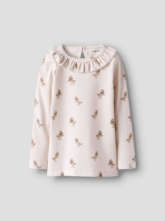 Lil' Atelier Mini LAVO LOA LS SLIM TOP - Almost Mauve | GOOSE | Torgunns Barneklær AS