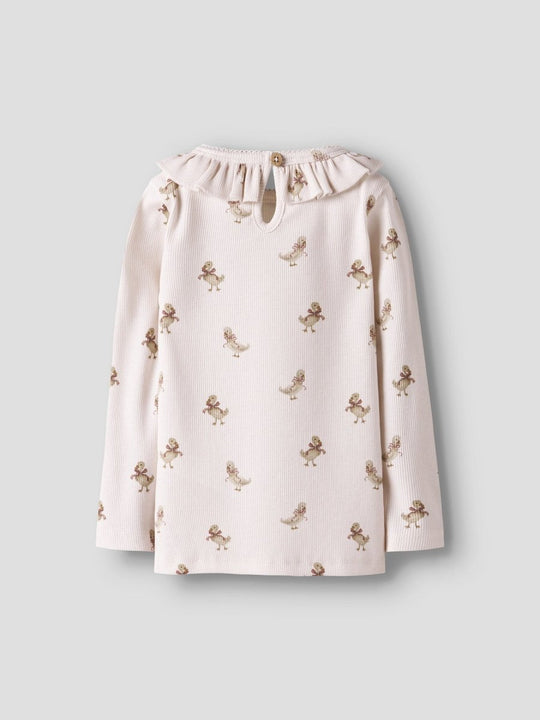 Lil' Atelier Mini LAVO LOA LS SLIM TOP - Almost Mauve | GOOSE | Torgunns Barneklær AS