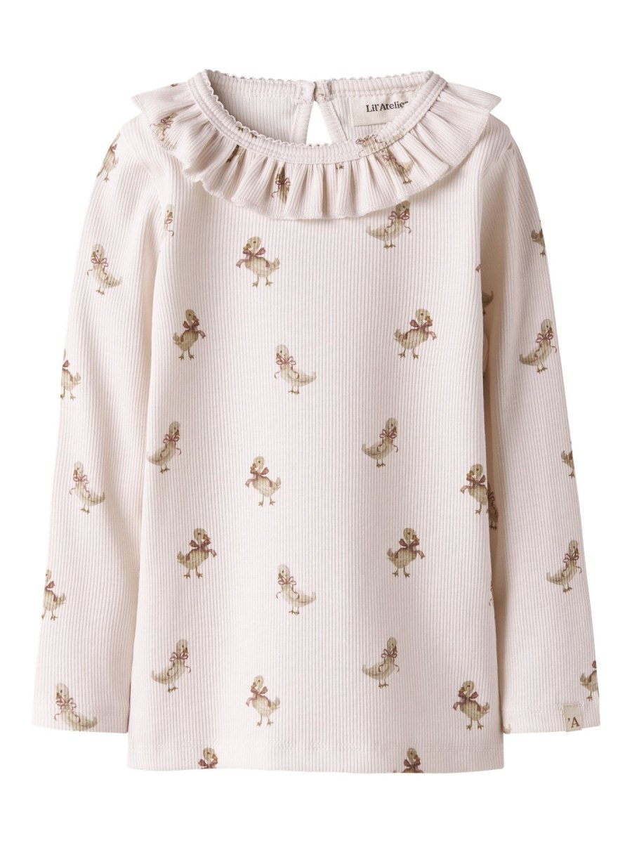 Lil' Atelier Mini LAVO LOA LS SLIM TOP - Almost Mauve | GOOSE | Torgunns Barneklær AS