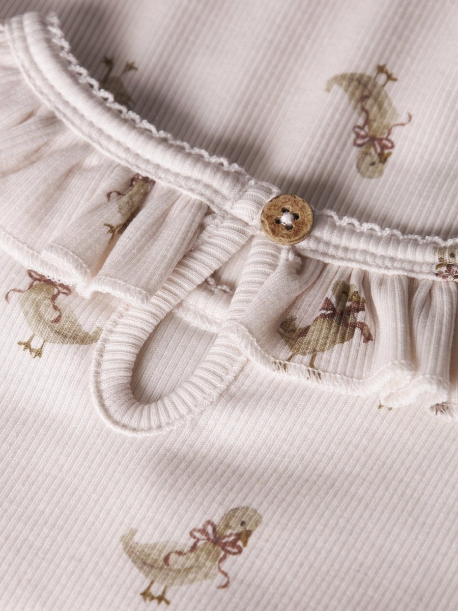 Lil' Atelier Mini LAVO LOA LS SLIM TOP - Almost Mauve | GOOSE | Torgunns Barneklær AS