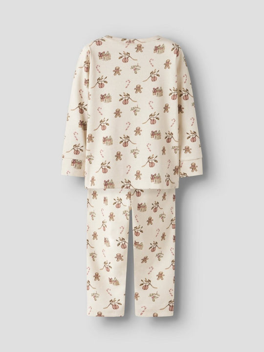 Lil' Atelier Mini LAYO GIT LS NIGHTSET - Turtledove | CHRISTMAS | Torgunns Barneklær AS