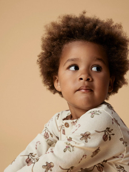 Lil' Atelier Mini LAYO GIT LS NIGHTSET - Turtledove | CHRISTMAS | Torgunns Barneklær AS