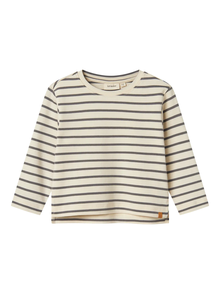 Lil' Atelier Mini LIMIA LS LOOSE TOP NOOS - Turtledove | POPPY SEED | Torgunns Barneklær AS