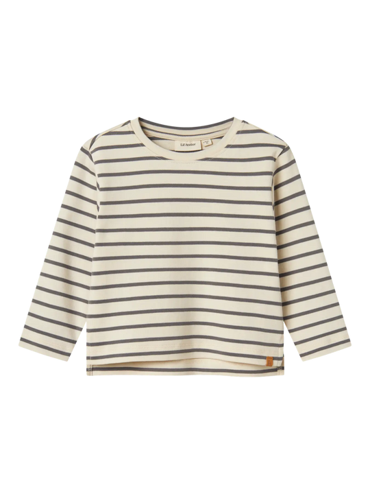 Lil' Atelier Mini LIMIA LS LOOSE TOP NOOS - Turtledove | POPPY SEED | Torgunns Barneklær AS
