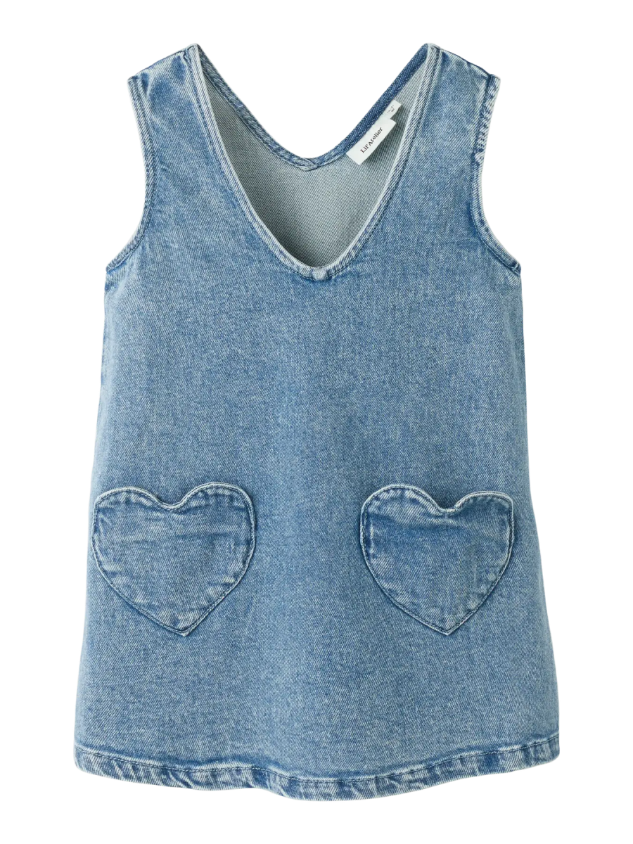 Lil' Atelier Mini LULIA DENIM SPENCER - Medium Blue Denim | Torgunns Barneklær AS