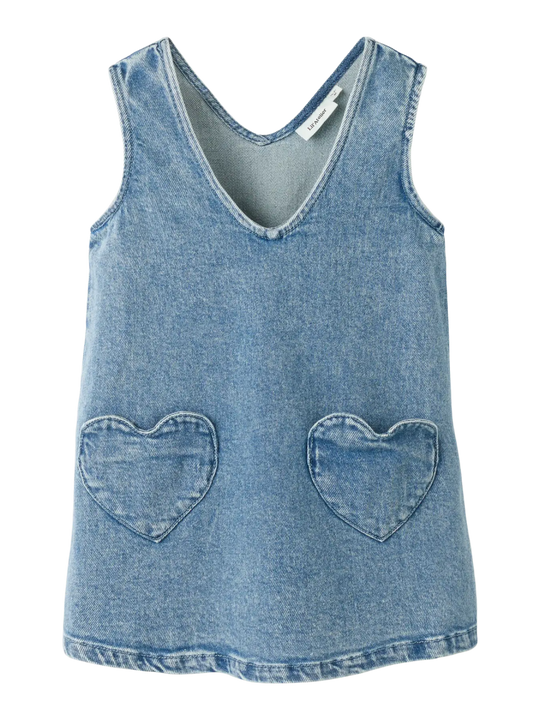 Lil' Atelier Mini LULIA DENIM SPENCER - Medium Blue Denim | Torgunns Barneklær AS