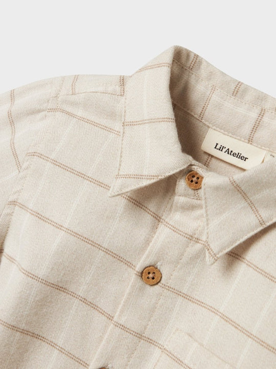 Lil' Atelier Mini NADIM LS SHIRT - Pure Cashmere | Torgunns Barneklær AS
