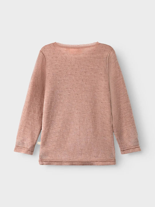 Lil' Atelier Mini NOEL NAB WOOL LS SLIM TOP - Roebuck | Torgunns Barneklær AS