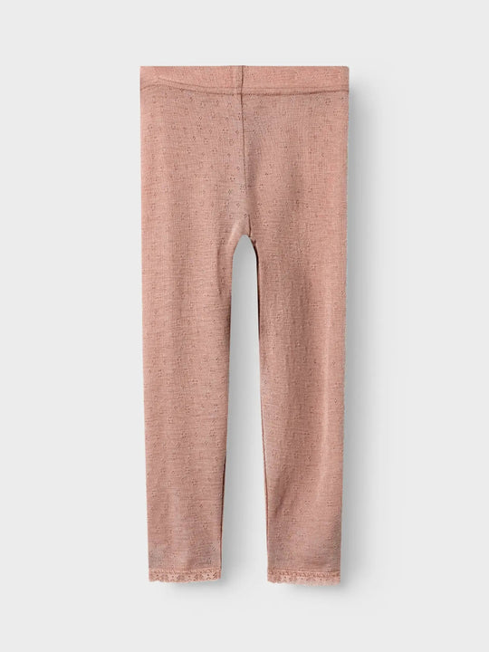 Lil' Atelier Mini NOEL NAB WOOL SLIM LEGGING - Roebuck | Torgunns Barneklær AS
