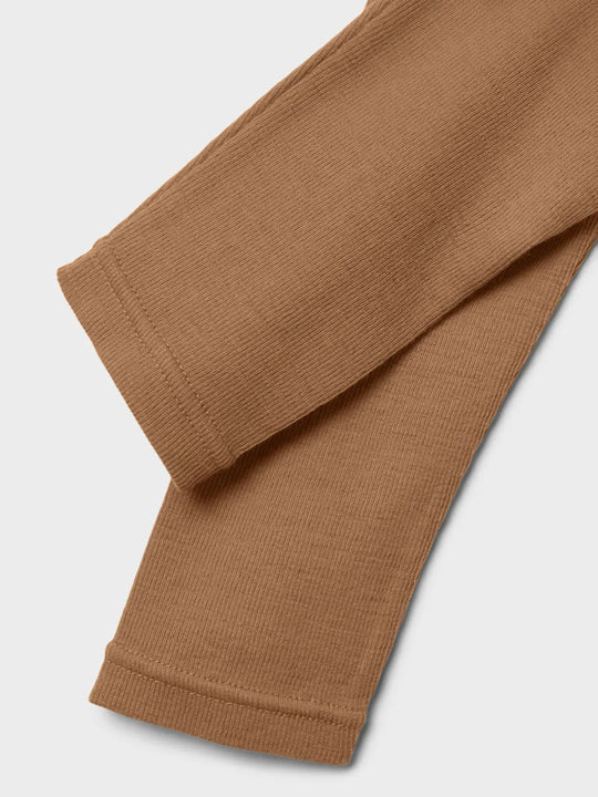 Lil' Atelier Mini NOEL NEB WOOL SLIM LEGGING - Tigers Eye | Torgunns Barneklær AS
