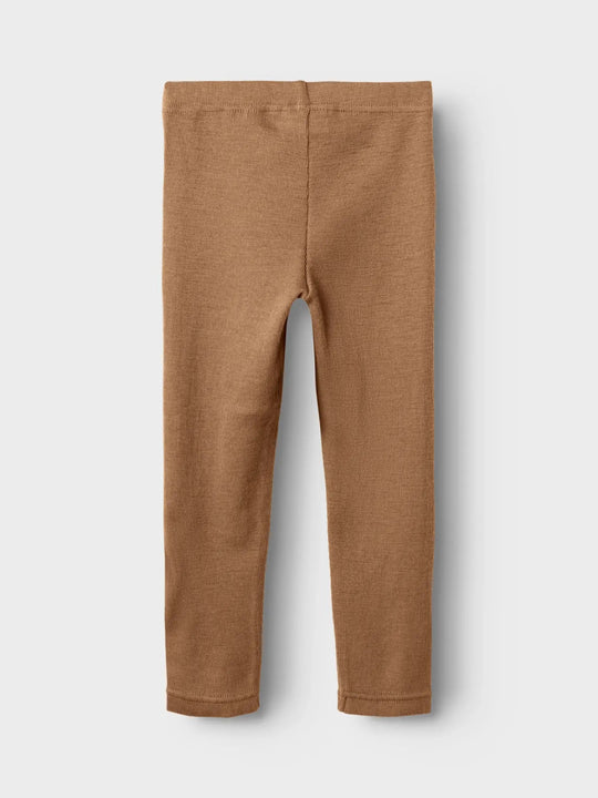 Lil' Atelier Mini NOEL NEB WOOL SLIM LEGGING - Tigers Eye | Torgunns Barneklær AS