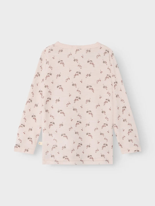 Lil' Atelier Mini NOEL NIA WOOL LS SLIM TOP - Morganite | BERRY | Torgunns Barneklær AS