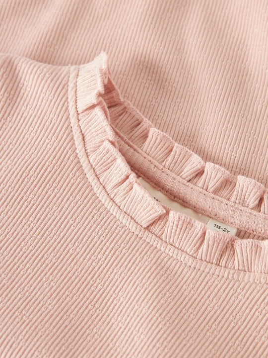 Lil' Atelier Mini NORA LS SLIM TOP - Cameo Rose | Torgunns Barneklær AS