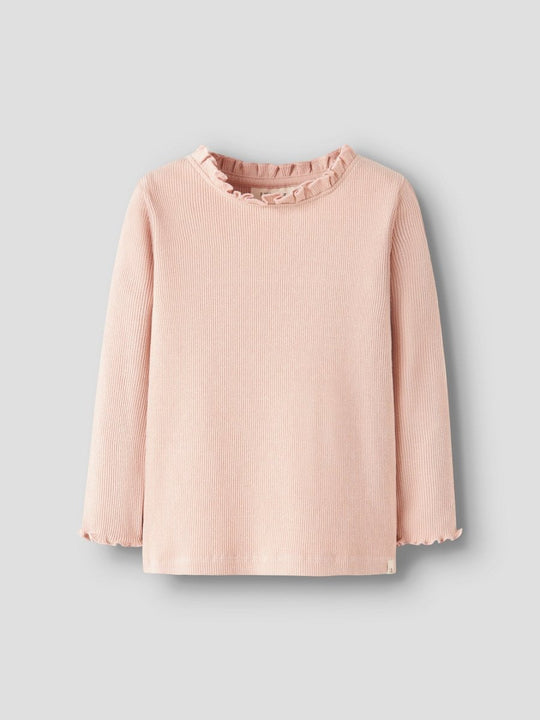 Lil' Atelier Mini NORA LS SLIM TOP - Cameo Rose | Torgunns Barneklær AS