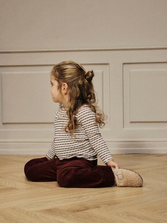 Lil' Atelier Mini OBERT CORD WIDE PANT - Hot Chocolate | Torgunns Barneklær AS