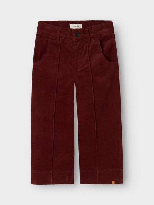 Lil' Atelier Mini OBERT CORD WIDE PANT - Hot Chocolate | Torgunns Barneklær AS