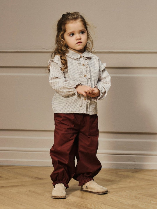 Lil' Atelier Mini OLENA LS LOOSE SHIRT - Pastel Parchment | Torgunns Barneklær AS