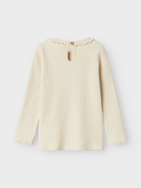 Lil' Atelier Mini OSANNE LS SLIM TOP - Turtledove | Torgunns Barneklær AS