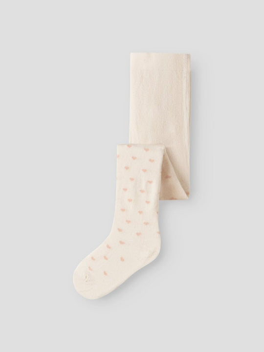 Lil' Atelier Mini REBA LEN PANTYHOSE - Turtledove | Torgunns Barneklær AS