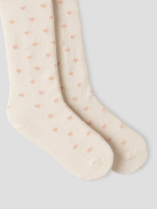 Lil' Atelier Mini REBA LEN PANTYHOSE - Turtledove | Torgunns Barneklær AS