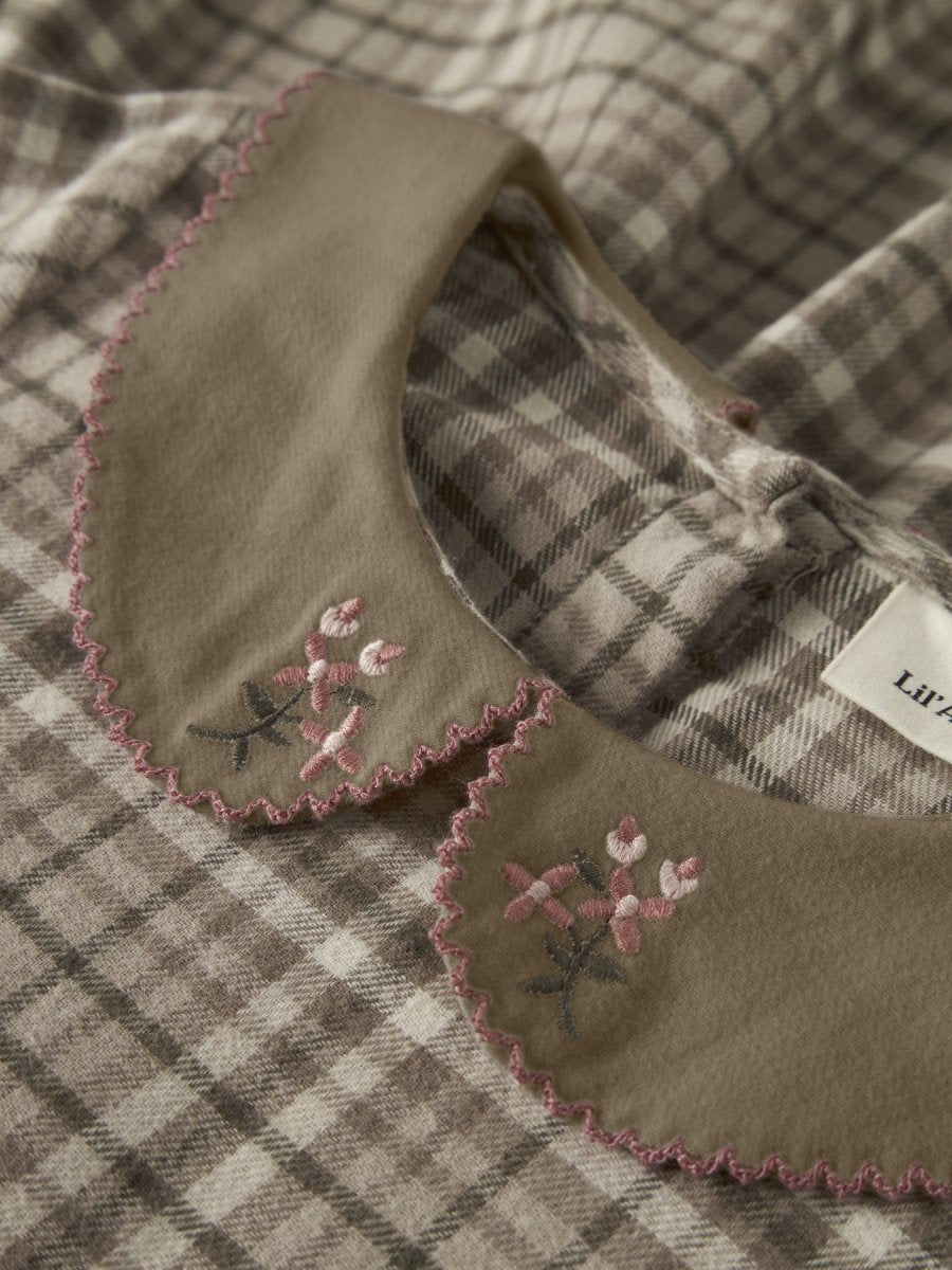 Lil' Atelier Mini REBEL LS DRESS - Sepia Tint | Torgunns Barneklær AS
