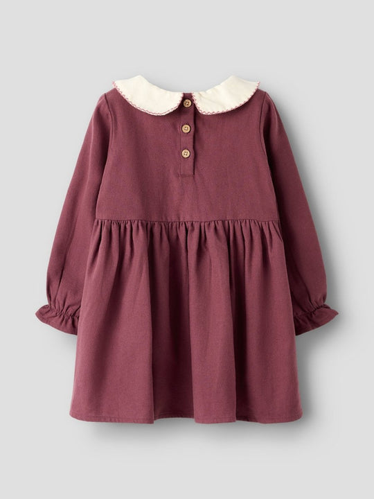 Lil' Atelier Mini REBEL LS DRESS SOLID - Catawba Grape | Torgunns Barneklær AS