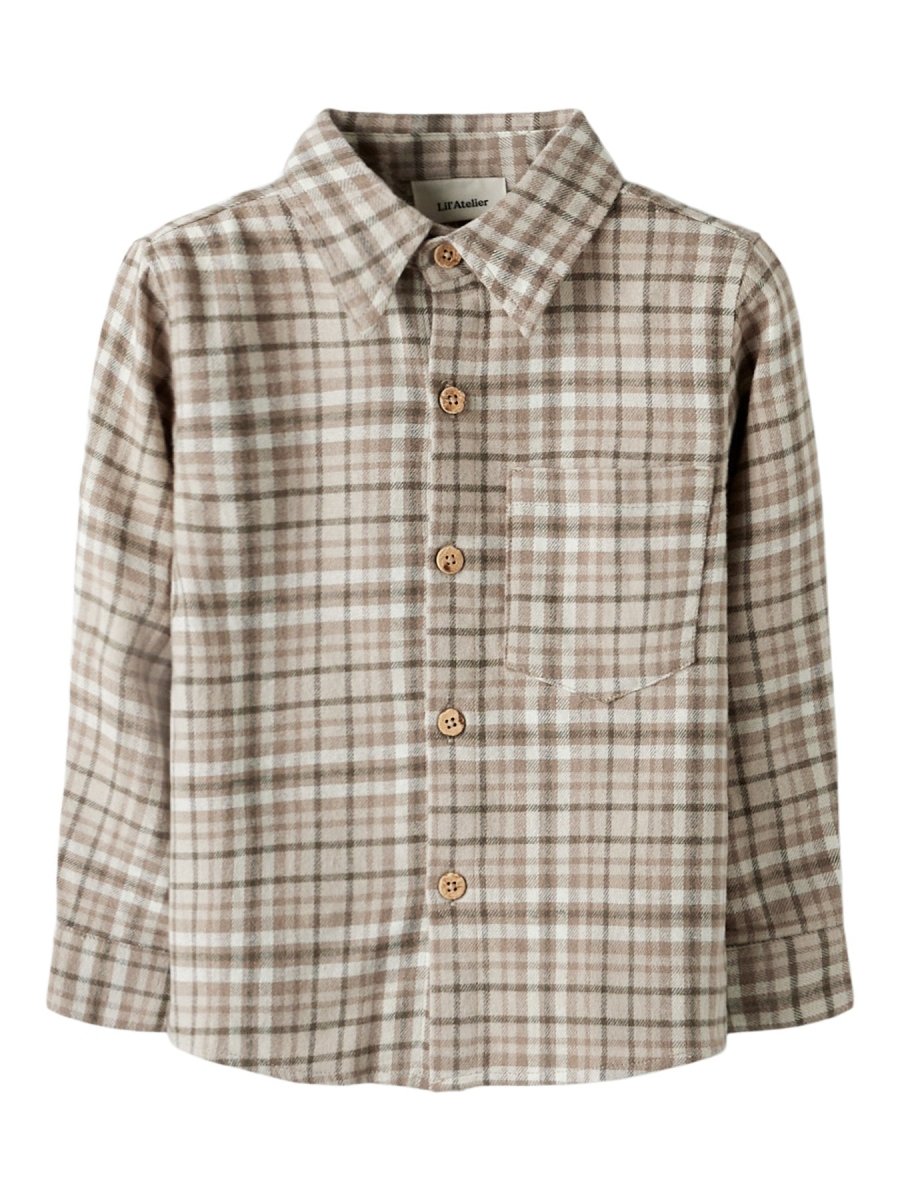 Lil' Atelier Mini REBEL LS SHIRT - Sepia Tint | Torgunns Barneklær AS