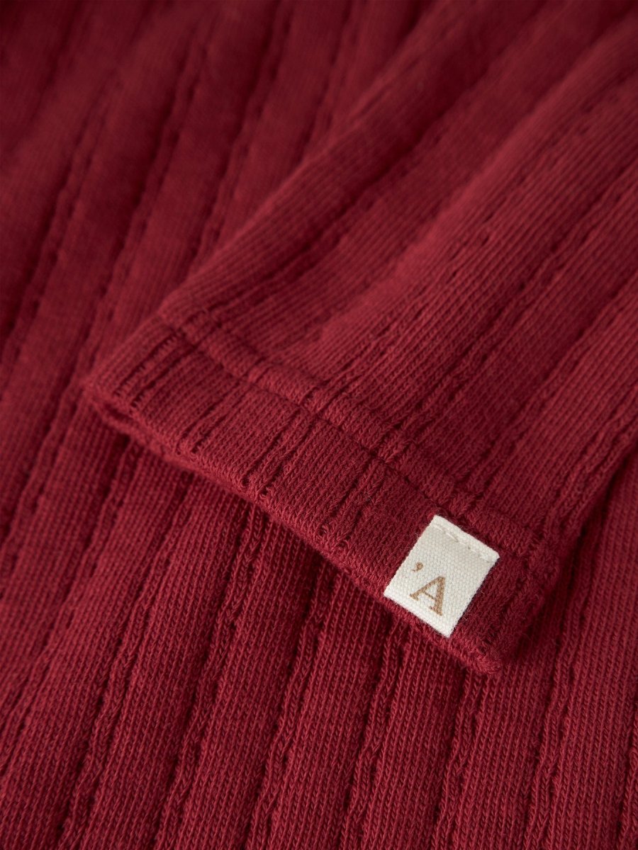 Lil' Atelier Mini RITA SIG LS SLIM TOP - Red Dahlia | Torgunns Barneklær AS