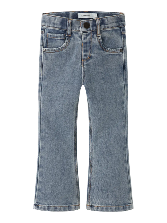 Lil' Atelier Mini SALLI SLIM BOOT JEANS - Medium Blue Denim | Torgunns Barneklær AS